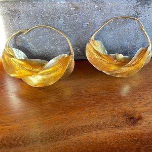 Gold hoop earrings
